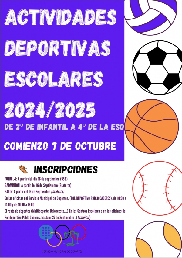 cartel escuelas deportivas